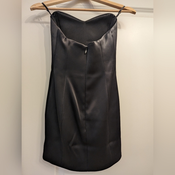 TEN BY BABATON -- HEAVY SATIN DAZZLE DRESS IN BLACK -- XXS - Picture 4 of 6